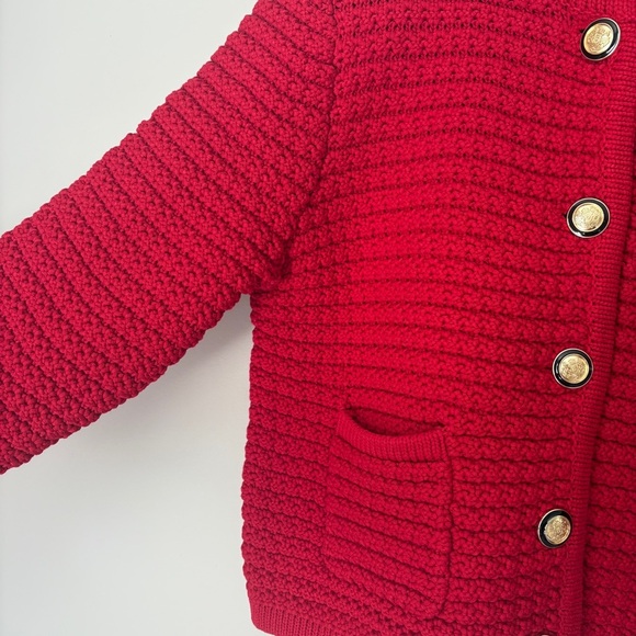 NEW Ba&sh Bash Gaspard  Tweed Cardigan Jacket in Red | size 2 / M - Picture 10 of 14